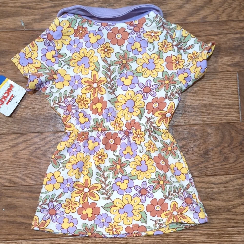 Kids Floral Dress - Purple and Orange